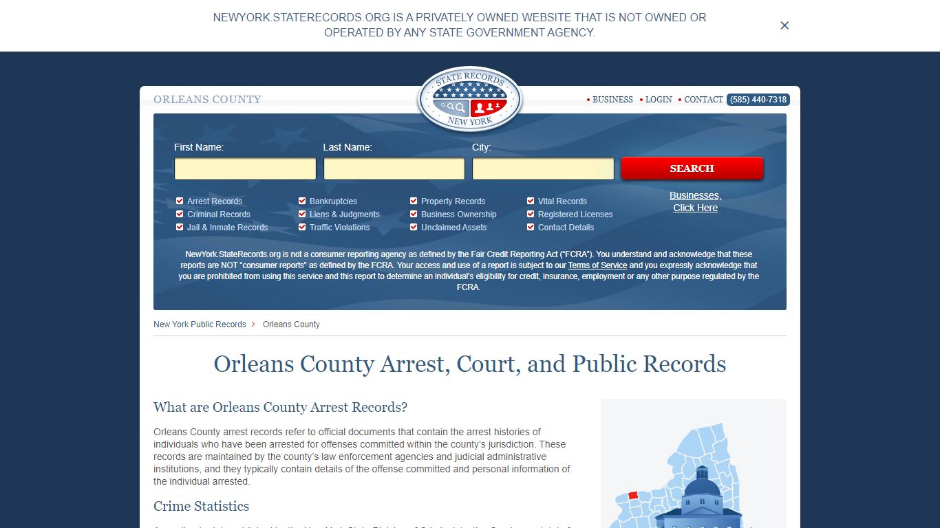 Orleans County Arrest, Court, and Public Records