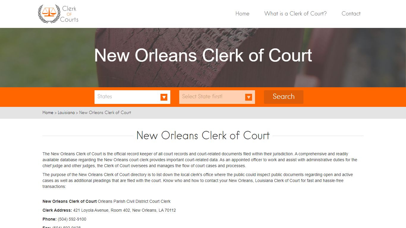 New Orleans Clerk of Court
